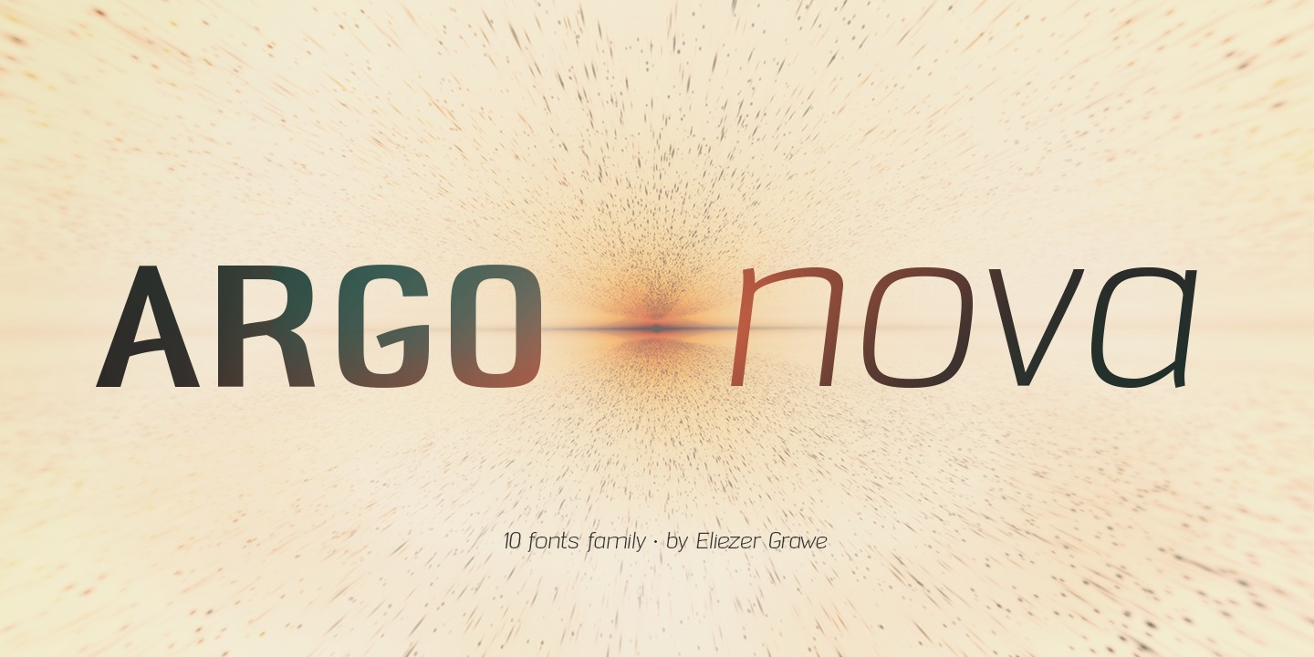 Ejemplo de fuente Argo Nova Bold Italic